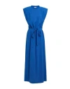Alysi Crème Woman Maxi Dress Azure Size 4 Modal, Polyester In Blue