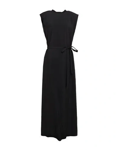 Alysi Crème Woman Maxi Dress Black Size 6 Modal, Polyester