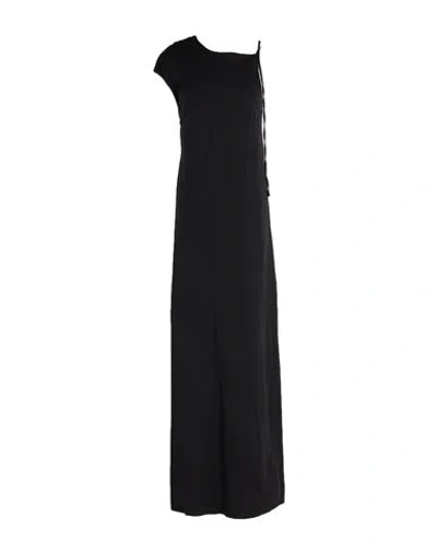 Alysi Crème Woman Maxi Dress Black Size 6 Virgin Wool, Elastane