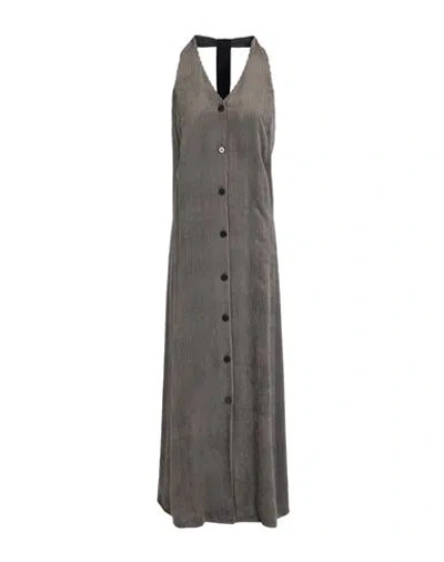 Alysi Crème Woman Maxi Dress Grey Size 6 Viscose