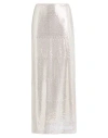 Shop Alysi Crème Woman Maxi Skirt Silver Size 6 Polyester