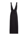 Alysi Crème Woman Midi Dress Charcoal Size 2 Virgin Wool, Viscose, Cotton