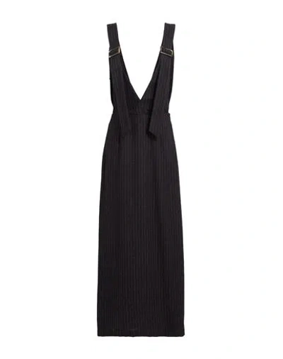 Alysi Crème Woman Midi Dress Charcoal Size 2 Virgin Wool, Viscose, Cotton