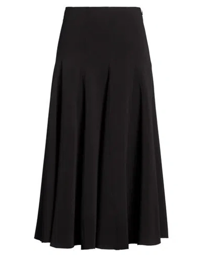 Alysi Crème Woman Midi Skirt Black Size 4 Polyester, Viscose, Elastane
