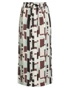 Alysi Crème Woman Midi Skirt Light Grey Size 2 Viscose In Multi