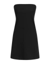 Alysi Crème Woman Mini Dress Black Size 4 Viscose, Polyester, Wool, Elastane