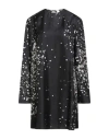 Alysi Crème Woman Mini Dress Black Size 6 Silk