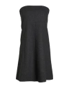 Alysi Crème Woman Mini Dress Charcoal Size 8 Viscose, Polyester, Wool, Elastane