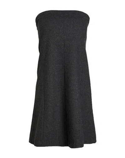 Alysi Crème Woman Mini Dress Charcoal Size 8 Viscose, Polyester, Wool, Elastane