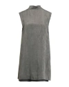 Alysi Crème Woman Mini Dress Grey Size 6 Viscose
