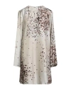 Alysi Crème Woman Mini Dress Sand Size 6 Silk In Gray
