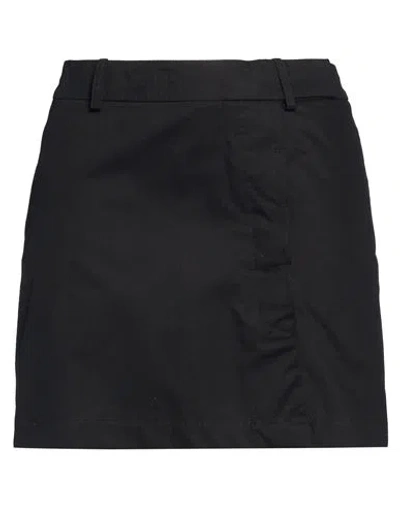 Alysi Crème Woman Mini Skirt Black Size 6 Cotton