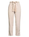 Alysi Crème Woman Pants Beige Size 29 Cotton In Neutral