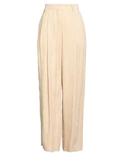 ALYSI ALYSI CRÈME WOMAN PANTS BEIGE SIZE 6 VISCOSE