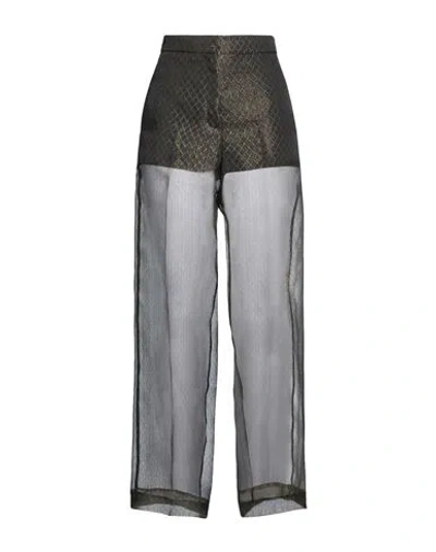 Alysi Crème Woman Pants Black Size 0 Silk, Polyester, Polyamide