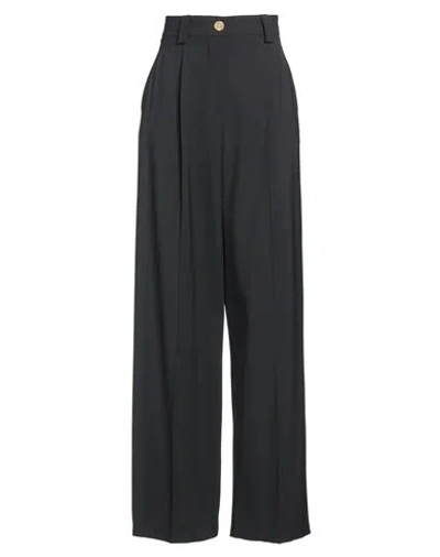 Alysi Crème Woman Pants Black Size 0 Virgin Wool, Elastane