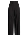 Alysi Crème Woman Pants Black Size 6 Polyester, Cotton In Black
