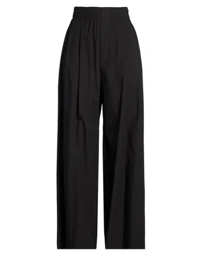 Alysi Crème Woman Pants Black Size 6 Polyester, Cotton