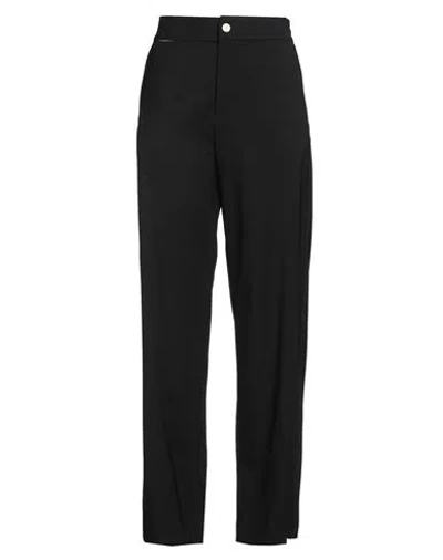 Alysi Crème Woman Pants Black Size 6 Virgin Wool, Lycra
