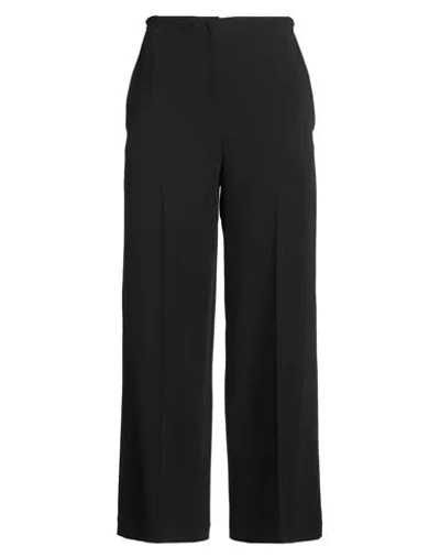 Alysi Crème Woman Pants Black Size 8 Polyester, Viscose, Elastane