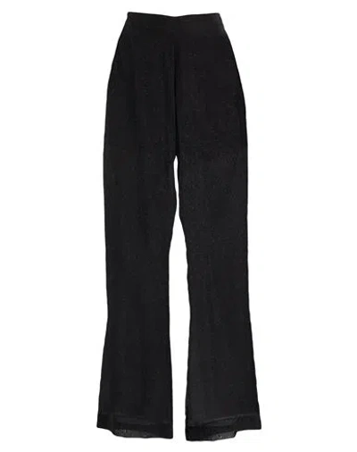 Alysi Crème Woman Pants Black Size 8 Viscose