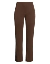 Alysi Crème Woman Pants Brown Size 4 Polyester, Viscose, Elastane