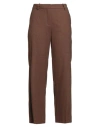 Alysi Crème Woman Pants Brown Size 8 Viscose, Polyester, Wool, Elastane