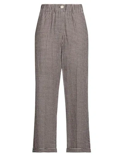 Alysi Crème Woman Pants Burgundy Size 4 Virgin Wool In Gray