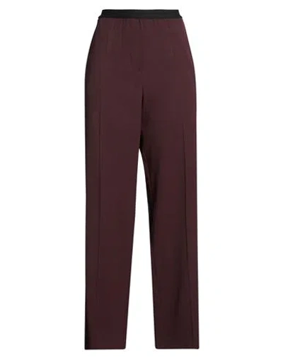 Alysi Crème Woman Pants Burgundy Size 8 Virgin Wool In Red