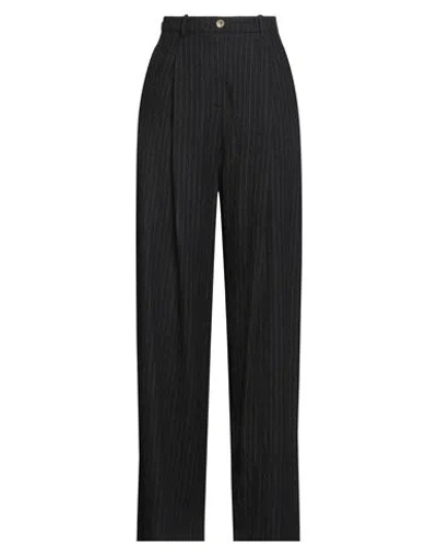 Alysi Crème Woman Pants Charcoal Size 4 Virgin Wool