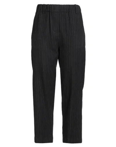 Alysi Crème Woman Pants Charcoal Size 6 Virgin Wool