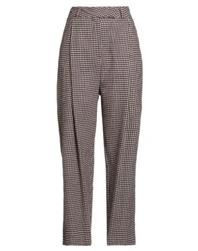 Alysi Crème Woman Pants Chocolate Brown Size 4 Virgin Wool
