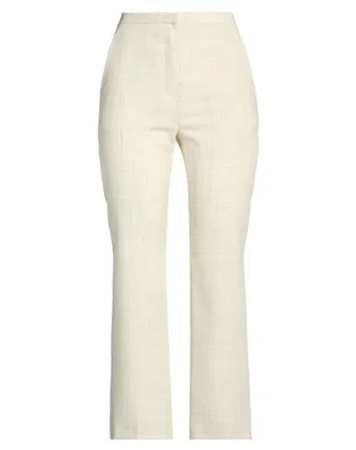 Alysi Crème Woman Pants Cream Size 6 Virgin Wool In White