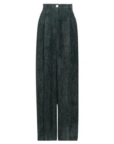 Alysi Crème Woman Pants Dark Green Size 0 Viscose