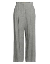 Alysi Crème Woman Pants Grey Size 8 Viscose, Virgin Wool
