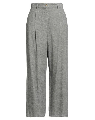 Alysi Crème Woman Pants Grey Size 8 Viscose, Virgin Wool