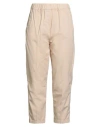 Alysi Crème Woman Pants Ivory Size 29 Cotton In Neutral