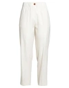 Alysi Crème Woman Pants Ivory Size 8 Virgin Wool