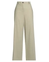 Alysi Crème Woman Pants Khaki Size 8 Viscose, Polyester, Wool, Elastane In Sand