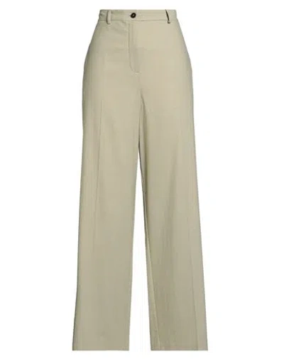 Alysi Crème Woman Pants Khaki Size 8 Viscose, Polyester, Wool, Elastane