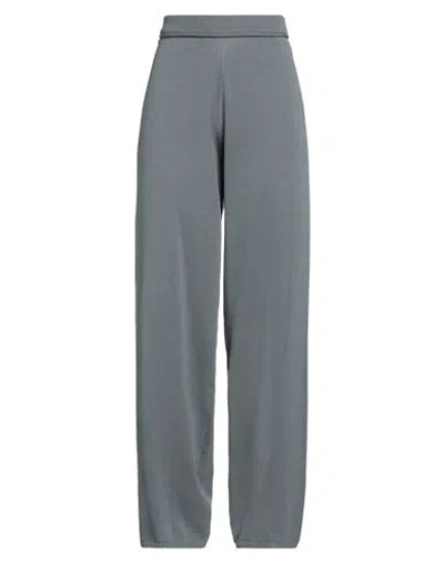 Alysi Crème Woman Pants Lead Size L Cotton In Grey