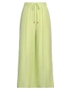 Alysi Crème Woman Pants Light Green Size 6 Silk In Animal Print