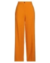 Alysi Crème Woman Pants Orange Size 4 Polyester, Viscose, Elastane