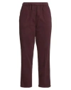 Alysi Crème Woman Pants Plum Size 29 Cotton, Elastane In Purple