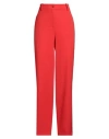 Alysi Crème Woman Pants Red Size 6 Virgin Wool In Red