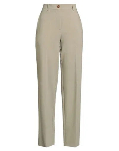 Alysi Crème Woman Pants Sage Green Size 6 Polyester, Viscose, Elastane