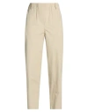 Alysi Crème Woman Pants Sage Green Size 8 Cotton In Neutral