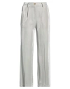 Alysi Crème Woman Pants Silver Size 6 Cotton, Polyester In Gray