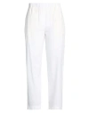 Alysi Crème Woman Pants White Size 10 Cotton