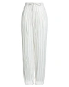 Alysi Crème Woman Pants White Size 4 Viscose
